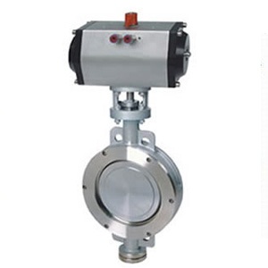 D673H pneumatic clamp type hard seal butterfly valve