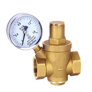 YTG11X brass pressure reducing valve with pressure gauge
