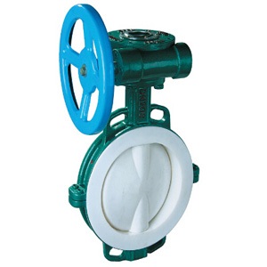 D371F46 lined fluorine pair butterfly valve